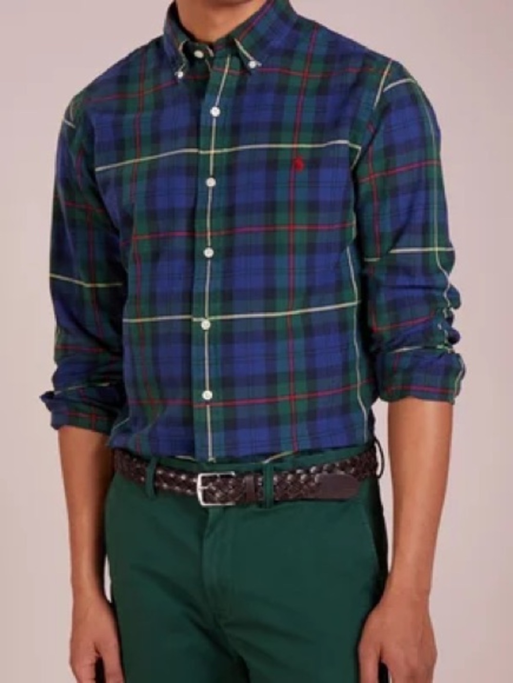 Polo by Ralph Lauren Stretch‎ Oxford Tartan Button-Down Shirt